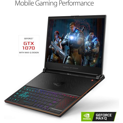  Amazon Renewed ASUS ROG Zephyrus S Ultra Slim Gaming PC Laptop, 15.6in 144Hz IPS Type, Intel i7 8750H GeForce GTX 1070, 16GB DDR4, 512GB NVMe SSD Win 10 Home GX531GS AH76 (Renewed)