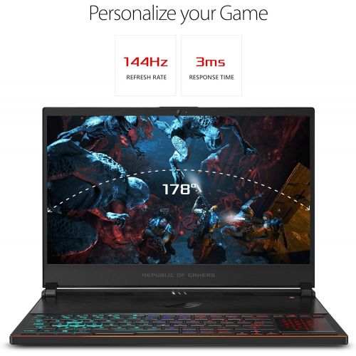  Amazon Renewed ASUS ROG Zephyrus S Ultra Slim Gaming PC Laptop, 15.6in 144Hz IPS Type, Intel i7 8750H GeForce GTX 1070, 16GB DDR4, 512GB NVMe SSD Win 10 Home GX531GS AH76 (Renewed)