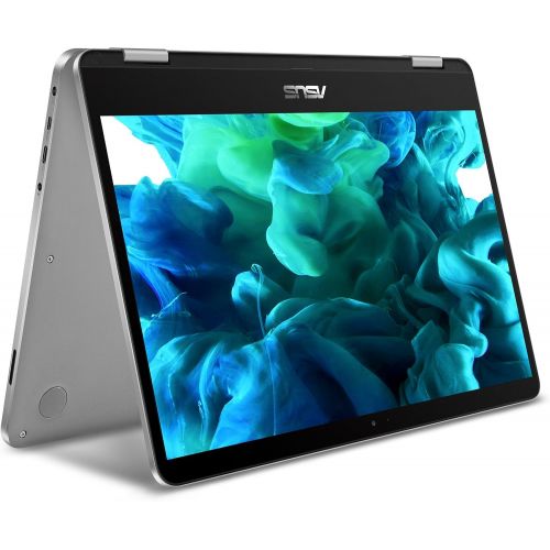  Amazon Renewed Asus VivoBook Flip 14 Thin and Light 2 in 1 HD Touchscreen Laptop, Intel 2.6GHz Processor, 4GB RAM, 64GB Storage, Windows 10 S Mode (Switches to Win 10 Home), 1 Yr Office 365 J40