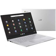 Amazon Renewed Asus Chromebook C425 Clamshell Laptop, 14 FHD 4 Way NanoEdge, Intel Core m3 8100Y Processor, 4GB RAM, 128GB eMMC Storage, Backlit KB, Silver, Chrome OS, C425TA WH348 (Renewed)