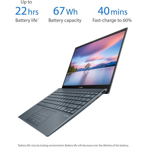  Amazon Renewed ASUS ZenBook 13 Ultra Slim 13.3 FHD , Intel Core i5 1035G1, 8GB LPDDR4X RAM, 256GB PCIe SSD, Windows 10 Pro, Pine Grey, UX325JA XB51 (Renewed)