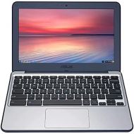 Amazon Renewed ASUS Chromebook C202SA YS02 11.6in Ruggedized and Water Resistant Design with 180 Degree (Intel Celeron 4 GB, 16GB eMMC, Dark Blue, Silver) (Renewed)