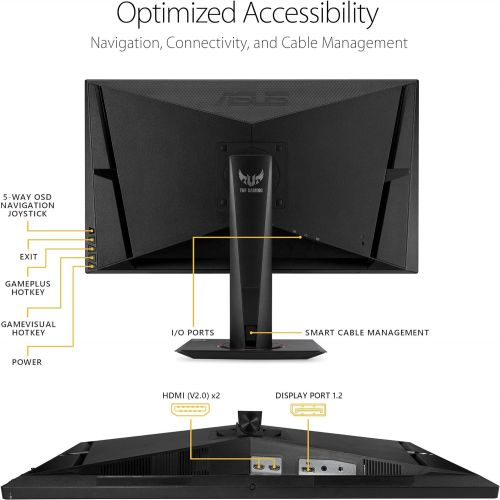  Amazon Renewed ASUS VG27AQ TUF Gaming 27 2K HDR Gaming Monitor, WQHD (2560 x 1440), 165Hz (Supports 144Hz) (Renewed)