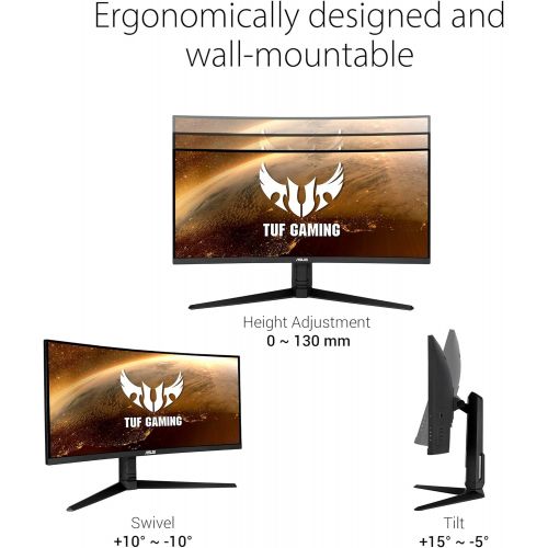  Amazon Renewed ASUS TUF Gaming VG34VQL1B 34 inches Curved HDR Monitor, WQHD (3440x1440), 165Hz, 1ms (Renewed)