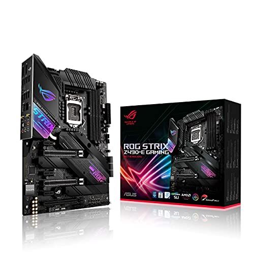  Amazon Renewed ASUS ROG Strix Z490 E Gaming Z490 WiFi 6, LGA 1200 (Intel 10th Gen) ATX Gaming Motherboard, 14+2 Power Stages, DDR4 4600, Intel 2.5 Gb Ethernet (Renewed)