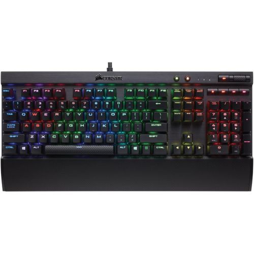  Amazon Renewed CORSAIR K70 RGB MK.2 RAPIDFIRE Mechanical Gaming Keyboard - USB Passthrough & Media Controls - Fastest & Linear - Cherry MX Speed - RGB LED Backlit (Renewed)