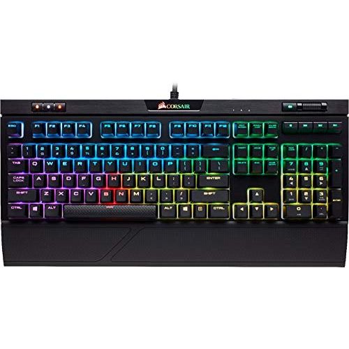  Amazon Renewed CORSAIR Strafe RGB MK.2 Mechanical Gaming Keyboard - USB Passthrough - Linear and Quiet - Cherry MX Red Switch - RGB LED Backlit (Renewed)