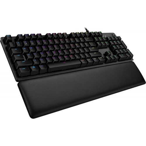  Amazon Renewed Logitech G513 RGB Backlit Mechanical Gaming Keyboard with GX Blue Clicky Key Switches (Carbon) (Renewed)