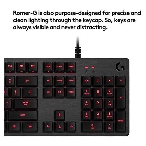  Amazon Renewed Logitech G413 Backlit Mechanical Gaming Keyboard USB Passthrough Carbon (Renewed)