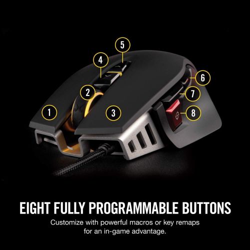  Amazon Renewed CORSAIR M65 ELITE RGB - FPS Gaming Mouse - 18,000 DPI Optical Sensor - Adjustable DPI Sniper Button - Tunable Weights -? Black (Renewed)