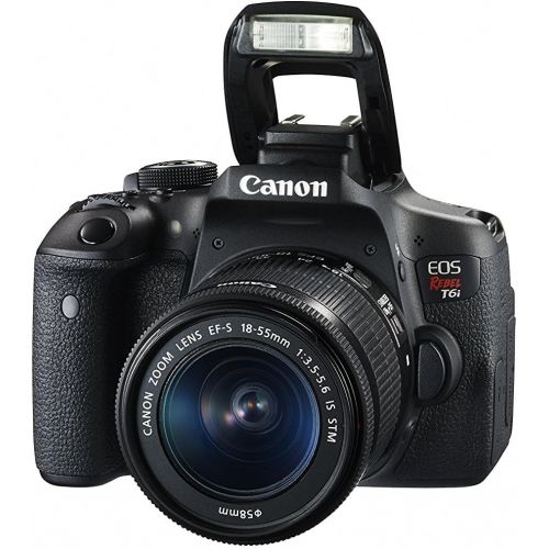  Amazon Renewed Canon EOS Rebel T6i 24.2 MP Digital SLR Touchscreen Camera Kit with EF-S 18-55mm is STM Lens - Built-in WiFi and NFC (Renewed)