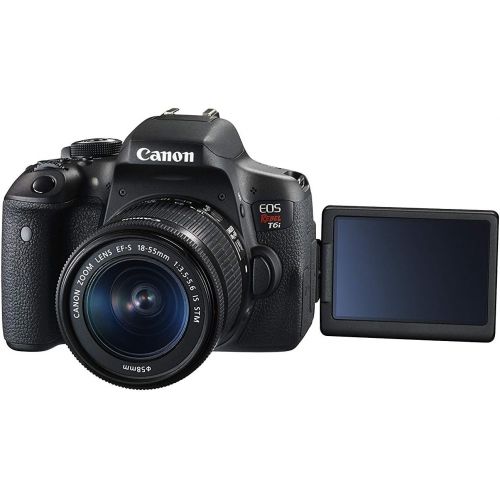  Amazon Renewed Canon EOS Rebel T6i 24.2 MP Digital SLR Touchscreen Camera Kit with EF-S 18-55mm is STM Lens - Built-in WiFi and NFC (Renewed)