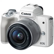 Amazon Renewed Canon 2681C011 EOS M50 Mirrorless Digital Camera (White) w/EF-M 15-45mm is STM Lens - (Renewed)