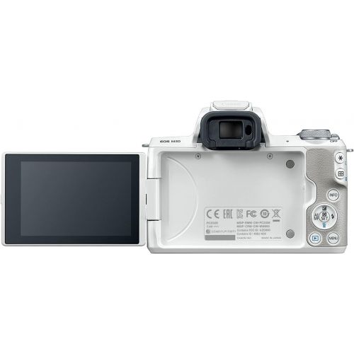 캐논 Amazon Renewed Canon 2681C011 EOS M50 Mirrorless Digital Camera (White) w/EF-M 15-45mm is STM Lens - (Renewed)