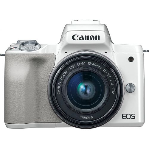 캐논 Amazon Renewed Canon 2681C011 EOS M50 Mirrorless Digital Camera (White) w/EF-M 15-45mm is STM Lens - (Renewed)