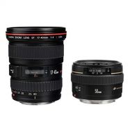 Amazon Renewed Canon Advanced Two Lens Kit with 50mm f/1.4 and 17-40mm f/4L Lenses (Renewed)