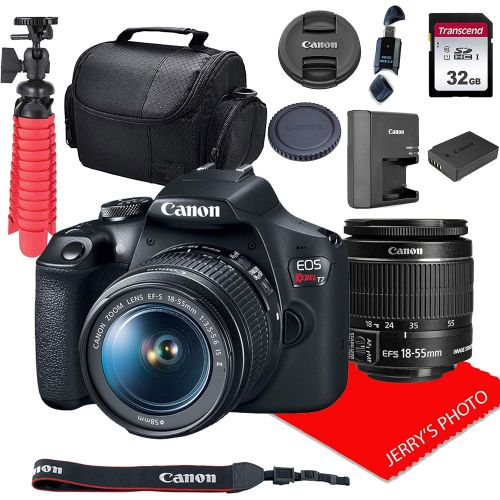  Amazon Renewed Canon EOS Rebel T7 DSLR Camera w/ 18-55mm F/3.5-5.6 is II Lens + 32GB SD Card + More (Renewed)