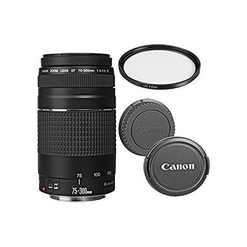  Amazon Renewed Canon EF 75-300mm f/4-5.6 III Telephoto Zoom Lens with UV Filter (Renewed)