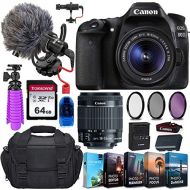 Amazon Renewed Canon EOS 80D DSLR Camera and 18-55mm STM Lens w/Rode VideoMicro Compact On-Camera Microphone + 64GB Transcend Memory Card, Camera Bag & More Essential Accessory Bundle (Renewed)