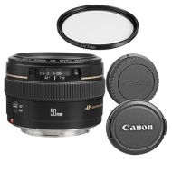 Amazon Renewed Canon EF 50mm f/1.4 USM Standard Lens for Canon SLR Cameras - Fixed (Renewed)