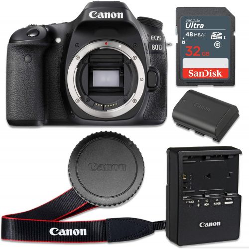  Amazon Renewed Canon EOS 80D 24.2 MP CMOS Digital SLR Camera with 3.0-Inch LCD (Body Only) - Wi-Fi Enabled (Renewed)