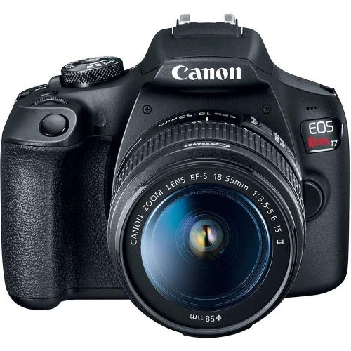  Amazon Renewed Canon EOS Rebel T7 DSLR Camera with 18-55mm Lens (2727C002) + EF-S 55-250mm Lens + 64GB Memory Card + Case + Corel Photo Software + LPE10 Battery + Card Reader + Deluxe Cleaning Se