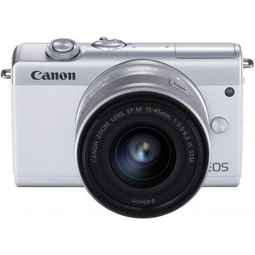  Amazon Renewed Canon EOS M200 EF-M 15-45mm is STM Kit (White) (Renewed)