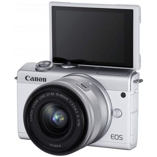  Amazon Renewed Canon EOS M200 EF-M 15-45mm is STM Kit (White) (Renewed)