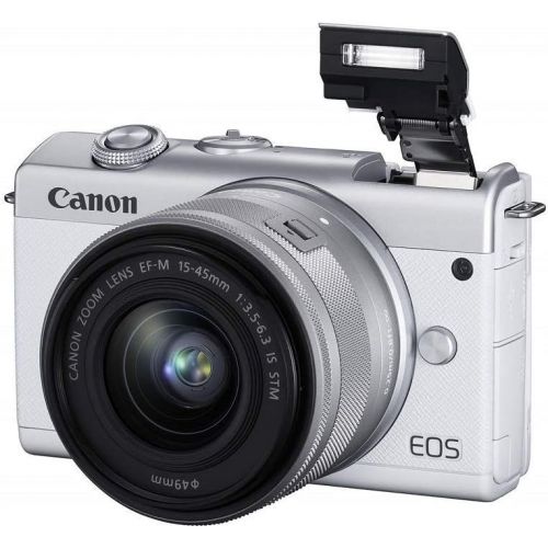  Amazon Renewed Canon EOS M200 EF-M 15-45mm is STM Kit (White) (Renewed)