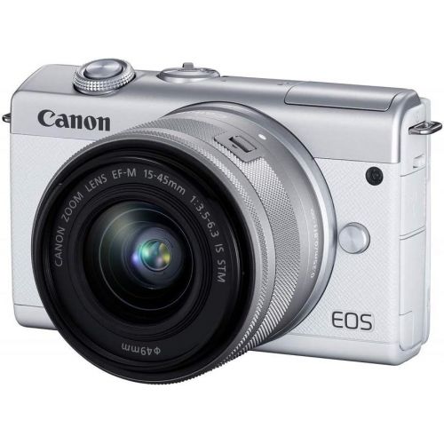  Amazon Renewed Canon EOS M200 EF-M 15-45mm is STM Kit (White) (Renewed)