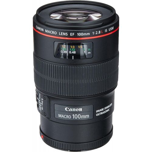  Amazon Renewed Canon EF 100mm f/2.8L IS USM Macro Lens for Canon Digital SLR Cameras (Certified Refurbished)