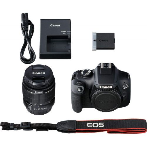  Amazon Renewed Canon EOS 4000D/Rebel T100 DSLR Camera with 18-55mm III Lens and Accessory Bundle ? Includes SanDisk Ultra 64GB SDXC Memory Card & Digital Slave Flash & 3PC Multi-Coated Filter Set