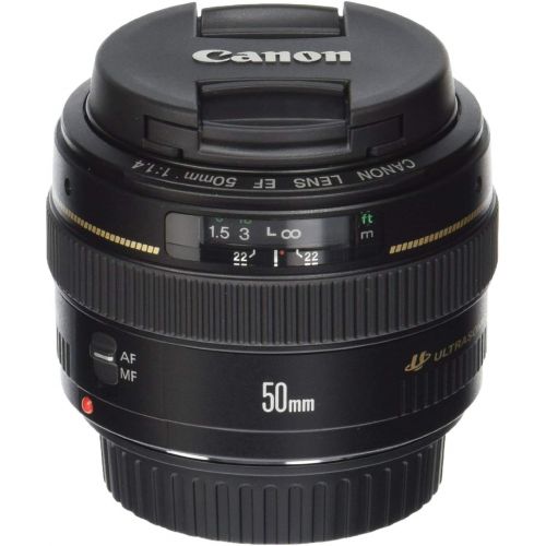  Amazon Renewed Canon EF 50mm f/1.4 USM Standard & Medium Telephoto Lens for Canon SLR Cameras - Fixed (Renewed)