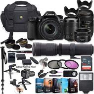 Amazon Renewed Canon EOS 80D DSLR Camera with 18-135mm Lens, 50mm f/1.8, Tamron 70-300mm Lenses + 420-800mm Zoom Tele Lens + 5 Photo/Video Editing Software Package & Professional Accessory Kit (R