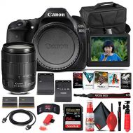 Amazon Renewed Canon EOS 80D DSLR Camera with 18-135mm Lens (1263C006) + 64GB Memory Card + Case + Corel Photo Software + LPE6 Battery + External Charger + Card Reader + HDMI Cable + Cleaning Set