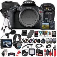 Amazon Renewed Canon EOS Rebel T7 DSLR Camera with 18-55mm Lens (2727C002) + 4K Monitor + Pro Headphones + Pro Mic + 2 x 64GB Memory Card + Case + Corel Photo Software + Tripod + 3 x LPE10 Batter