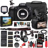 Amazon Renewed Canon EOS 90D DSLR Camera (Body Only) (3616C002) + 4K Monitor + Pro Headphones + Pro Mic + 2 x 64GB Memory Card + Case + Corel Photo Software + Pro Tripod + 3 x LPE6 Battery + More