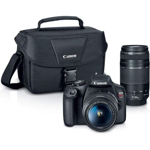  Amazon Renewed Canon EOS Rebel T7 DSLR Camera with 18-55mm and 75-300mm Lenses + Creative Filter Set, EOS Camera Bag + Sandisk Ultra 64GB Card + Cleaning Set, and More (Renewed)