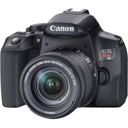  Amazon Renewed Canon EOS Rebel T8i DSLR Camera with 18-55mm Lens (3924C002) + Canon EF-S 55-250mm Lens + 4K Monitor + Pro Headphones + Pro Mic + 2 x 64GB Memory Card + Case + Corel Photo Software