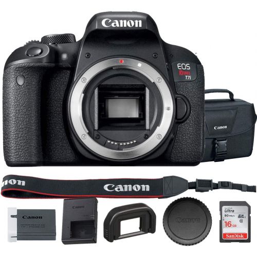  Amazon Renewed Canon EOS Rebel T7i DSLR Camera (1894C001) (Kit Box) USA Model with DSLR EOS Bag and 16GB Memory Card - Starter Set (Renewed)