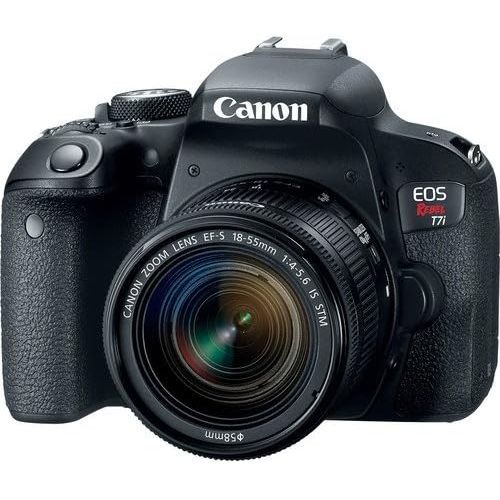  Amazon Renewed Canon EOS Rebel T7i DSLR Camera with 18-55mm Lens (USA Model) (1894C002) with 32GB Memory Card, Premium Soft Case, and More - Starter Bundle (Renewed)