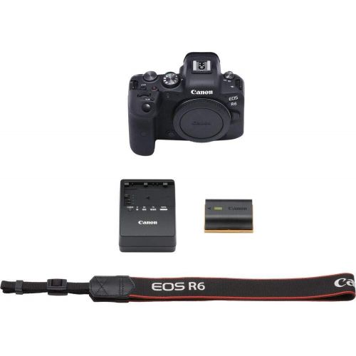  Amazon Renewed Canon EOS R6 Mirrorless Digital Camera (Body Only) (4082C002) + 64GB Memory Card + Case + Corel Photo Software + LPE6 Battery + External Charger + Card Reader + HDMI Cable + More (