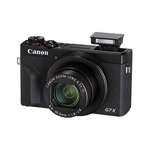  Amazon Renewed Canon PowerShot Digital Camera [G7 X Mark III] with Wi-Fi & NFC, LCD Screen and 4K Video - Black (Renewed)