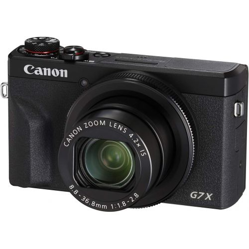  Amazon Renewed Canon PowerShot Digital Camera [G7 X Mark III] with Wi-Fi & NFC, LCD Screen and 4K Video - Black (Renewed)