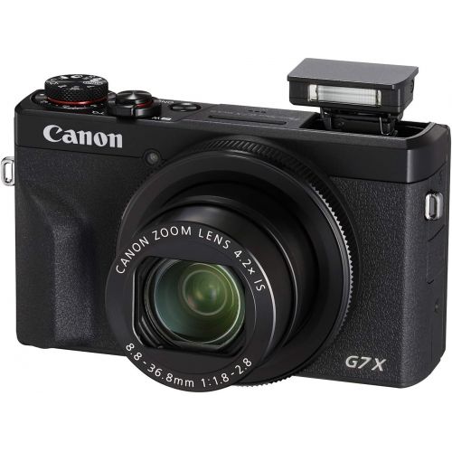  Amazon Renewed Canon PowerShot Digital Camera [G7 X Mark III] with Wi-Fi & NFC, LCD Screen and 4K Video - Black (Renewed)