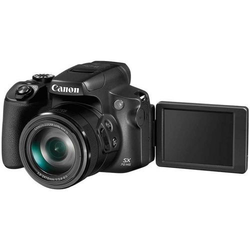  Amazon Renewed Canon Powershot SX70 20.3MP Digital Camera 65x Optical Zoom Lens 4K Video 3-inch LCD Tilt Screen (Black) (Renewed)
