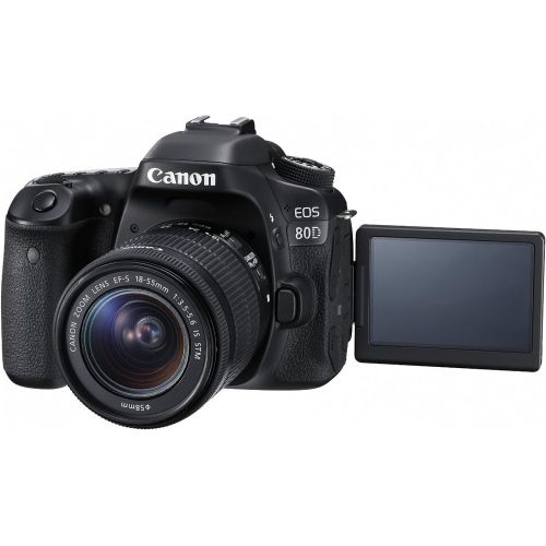  Amazon Renewed Canon EOS 80D Digital SLR Kit with EF-S 18-55mm f/3.5-5.6 Image Stabilization STM Lens - Black (Renewed)