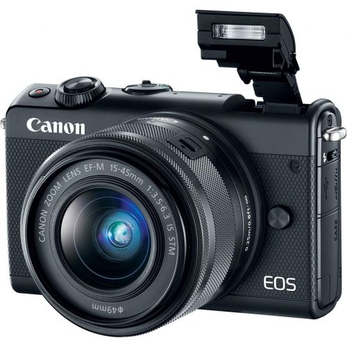  Amazon Renewed Canon EOS M100 Mirrorless Camera w/15-45mm Lens - Wi-Fi, Bluetooth, and NFC Enabled (Black) (Renewed)