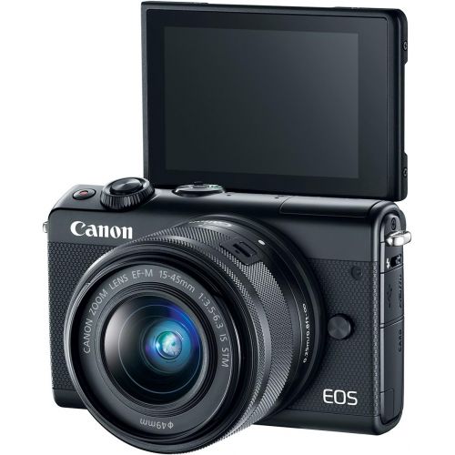  Amazon Renewed Canon EOS M100 Mirrorless Camera w/15-45mm Lens - Wi-Fi, Bluetooth, and NFC Enabled (Black) (Renewed)