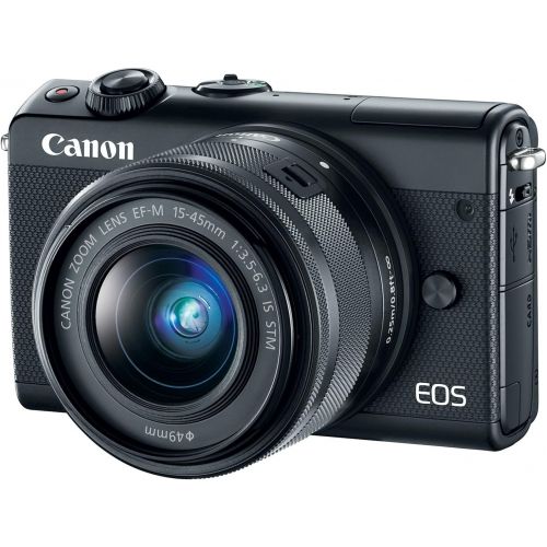  Amazon Renewed Canon EOS M100 Mirrorless Camera w/15-45mm Lens - Wi-Fi, Bluetooth, and NFC Enabled (Black) (Renewed)